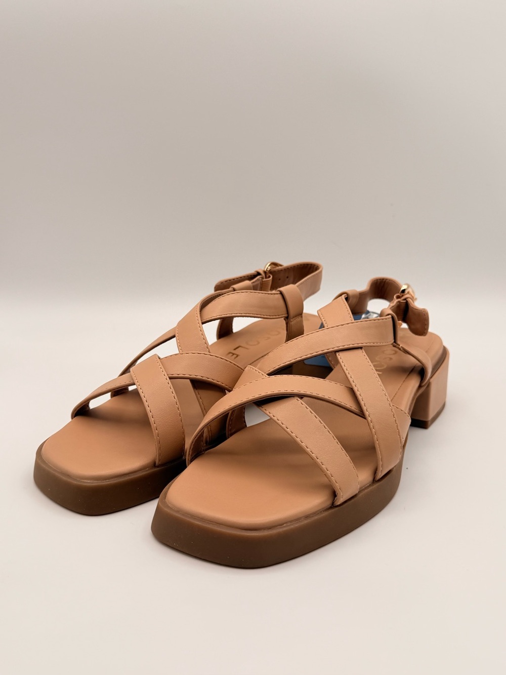 AEROSOLES Daily FX Slingback Block Heel Sandals Beige Size 9